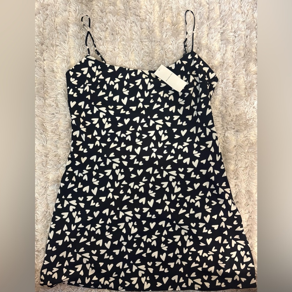 BRAND NEW! Abercrombie & Fitch Black and White Heart Mini Dress